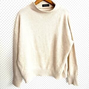 Karen Kane Mock Neck Sweater M NWOT Cream Ivory White Capsule Soft Knit